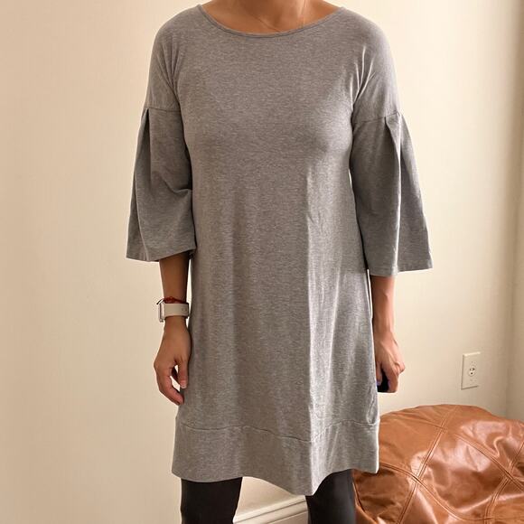 Splendid Gray Ruffle Sleeve Knee Length Dress Size S - Picture 7 of 13